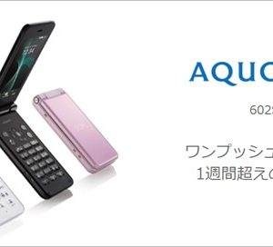 ワイモバイルのAQUOSケータイ2（602SH）は月間維持費39円
