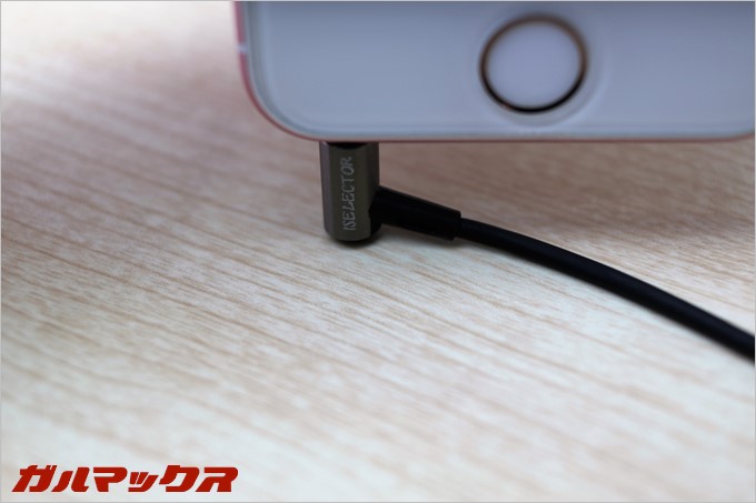 LASMEX C45に付属のケーブルはL型です