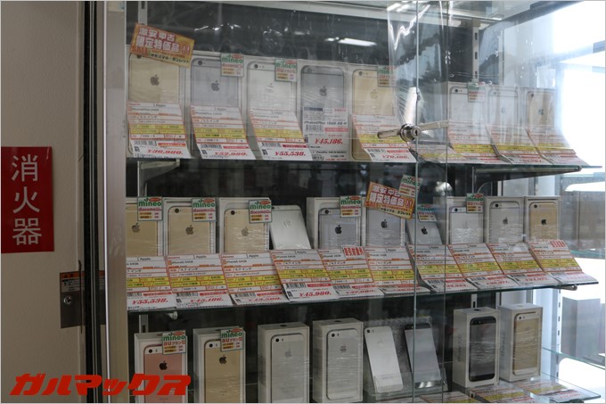 中古端末はiPhoneが多い。mineoではiPhoneの動作検証もしっかり行っているので安心だ