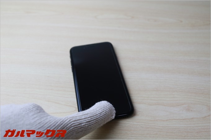 軍手ではiPhone7のホームボタンは反応しませんでした