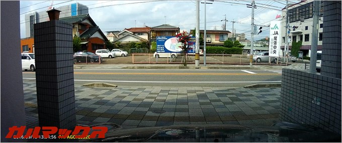 GoSafe520では歪みの少ない映像が撮影可能