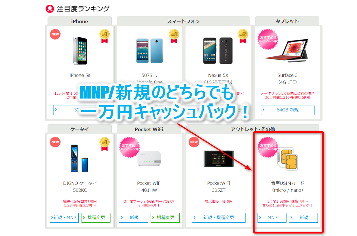 オンラインストアで少しスクロールするとアウトレット欄にキャッシュバックキャンペーンページが書いてます