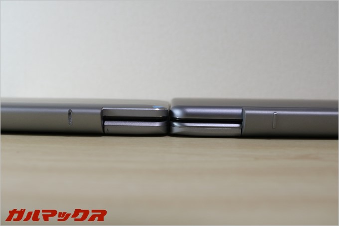 厚みはChuwi Hi12が3mmほど厚いです