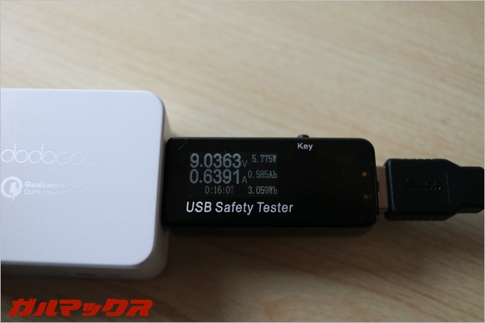 しっかりと9V出力してました