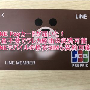 LINE Payカードは審査不要でクレカ経由決済可能