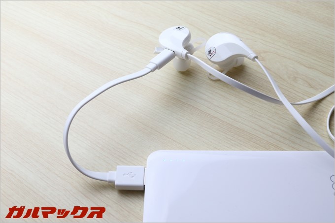 USB経由の充電なのでパソコンでも充電可能です