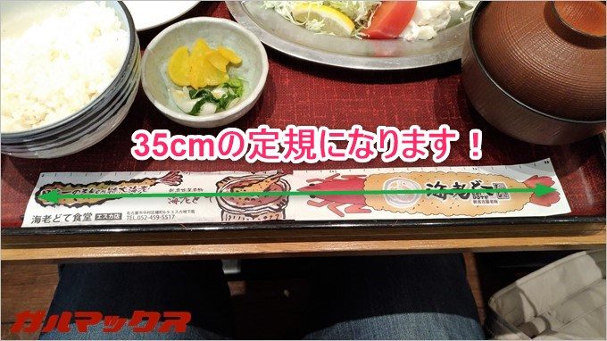 お箸袋を開くと丁度35cmの定規になりました。