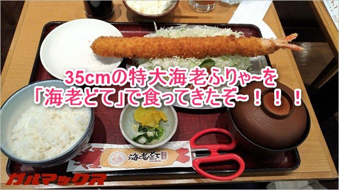 35cmの特大海老ふりゃ~が食せる「海老どて」