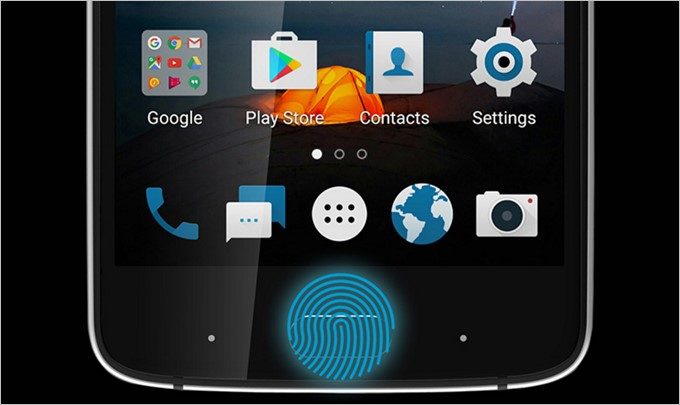 指紋センサーはホームボタンに搭載されてます。