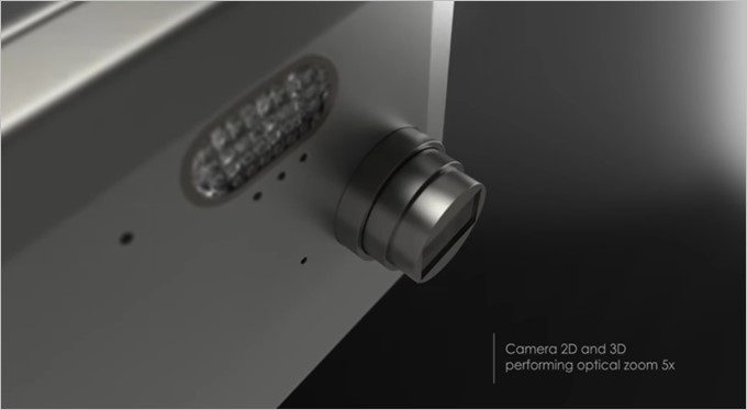 GraalPhoneには光学5倍の飛び出る本格的なズーム機構が備わっている!