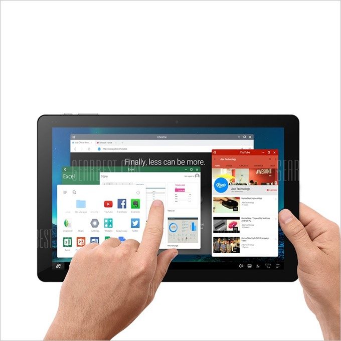 CHUWI HI10 PLUSに搭載されているRemix OS 2.0はAndroidアプリをウィンドウ表示可能だ。