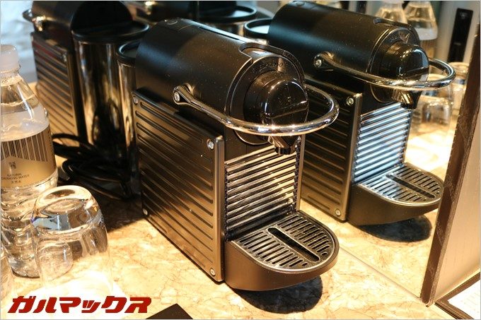 コーヒーマシーンも利用可能