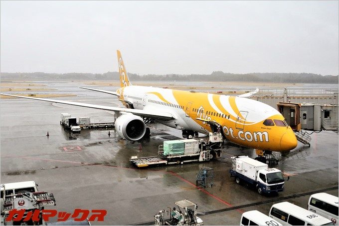 LCCのスクートは全機ボーイングの787という最新の大型旅客機です。