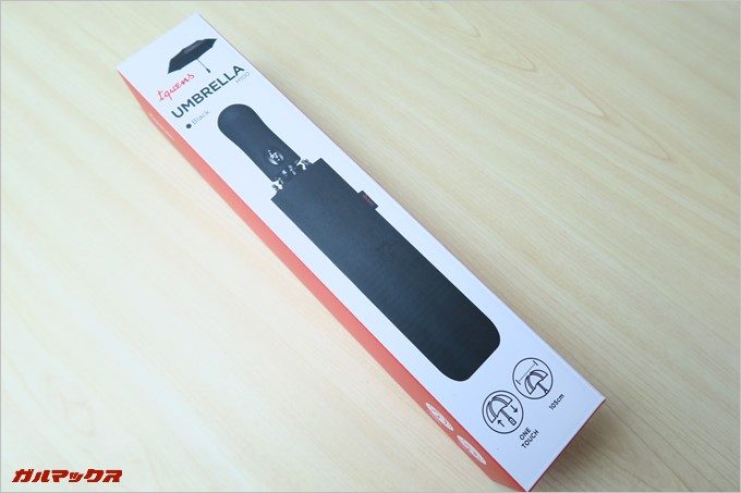 Tquens H100 Umbrellaはしっかりした化粧箱に入っています。