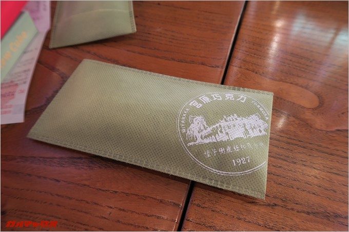 保冷剤も宮原眼科のロゴ入りとなっています。