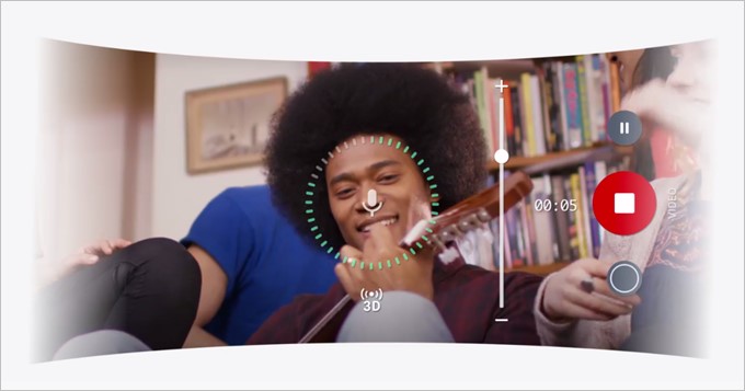 対象物の音だけを増幅できるHTC U11に搭載された全方位マイク