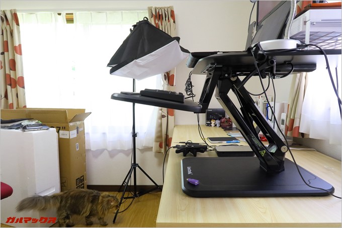 キーボードに傾斜をつけた状態