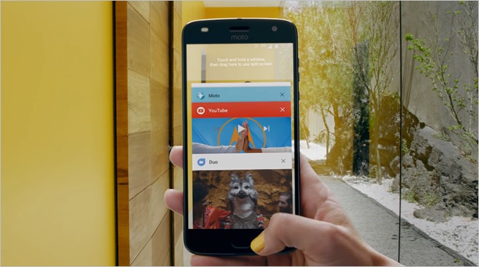 Moto Z2 Playの指紋センサーはスマートフォンの操作に利用可能