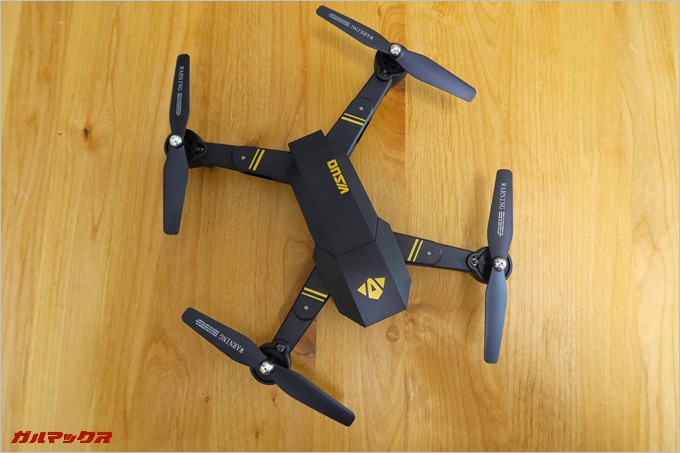 展開すると通常のドローンサイズ