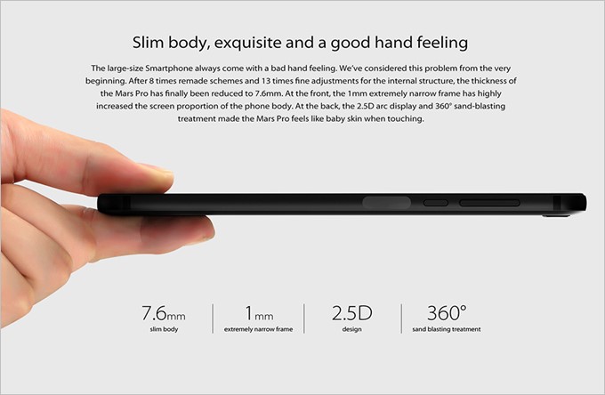 薄くコンパクトなフルメタルボディーを採用したVernee Mars Pro