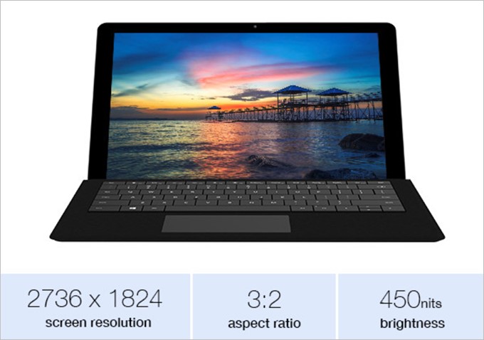 12.3型に2Kもの解像度を搭載したSurBook