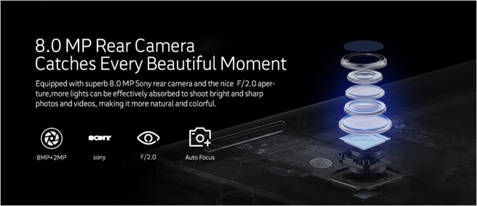 NOMU S30 Miniはメインカメラ800万画素とインカメラ200万画素で物足りない