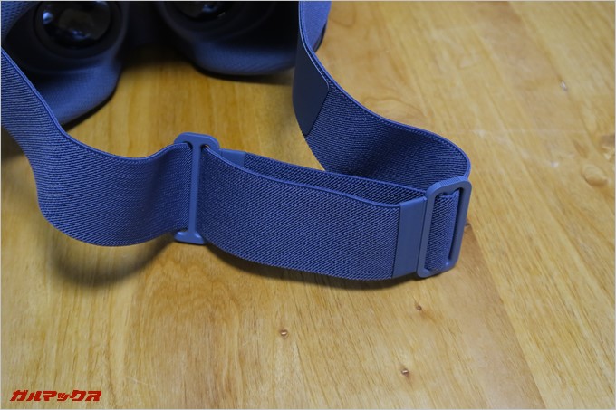 VRゴーグルのバンドも調整しやすくて扱いやすい仕様だった
