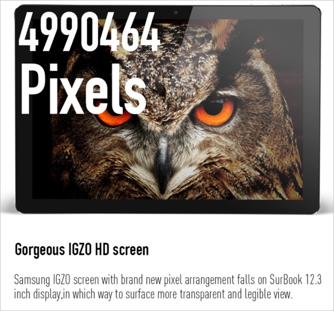 SurBookはIGZOパネルを採用