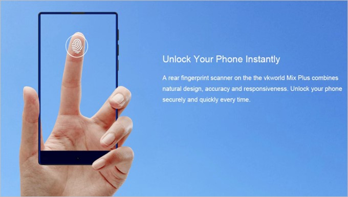 本体背面に指紋認証ユニットを搭載