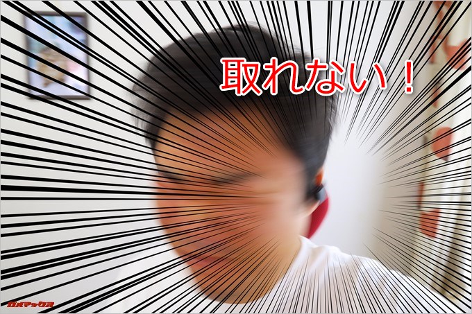 取り付けて頭を振ってみましたが全く落ちる気配がありません