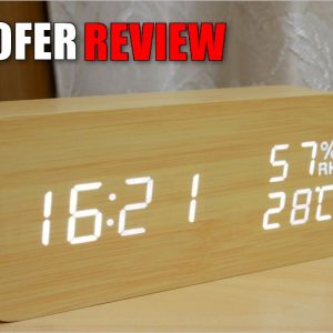 SOFERデジタル置き時計のレビュー！木目調のシンプルな卓上時計