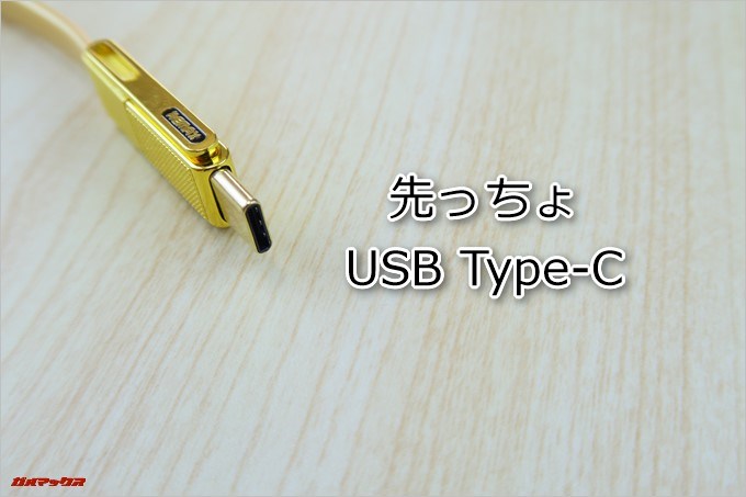 REMAXの3in1 GPLEX ケーブルの先っちょはUSB Type Cとなっています