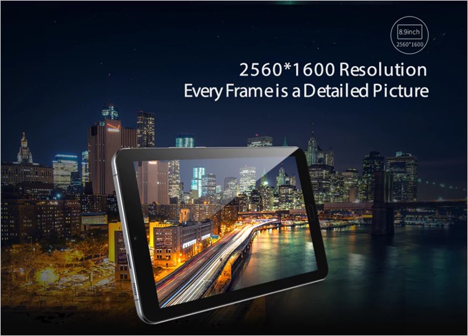 ALLDOCUBE Freer X9は2560×1600の高解像度のパネルを搭載しています