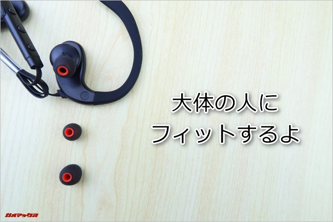 DA143にはイヤーピースがS/M/Lの三種類付属しているので大体の人にフィットします