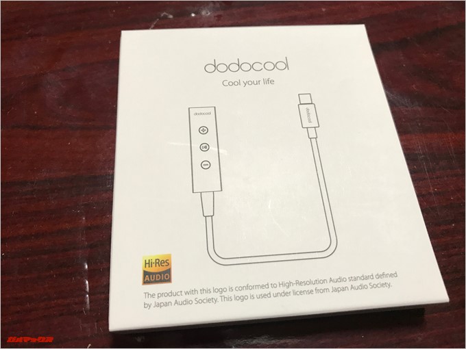 USB-Cオーディオ変換アダプター「DA134」の外箱は専用のパッケージ