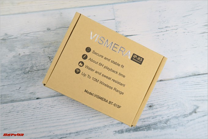 Vismera「BT-515F」の外箱の表紙は英語パッケージ