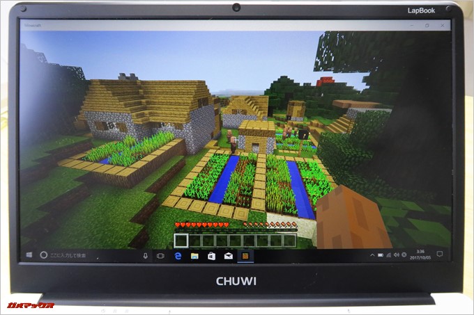 CHUWI LapBookはMinecraftのWIN10Editionで遊べます