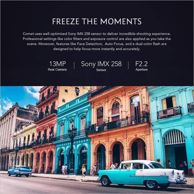 MAZE COMETのメインカメラはSonyのIMX258を採用