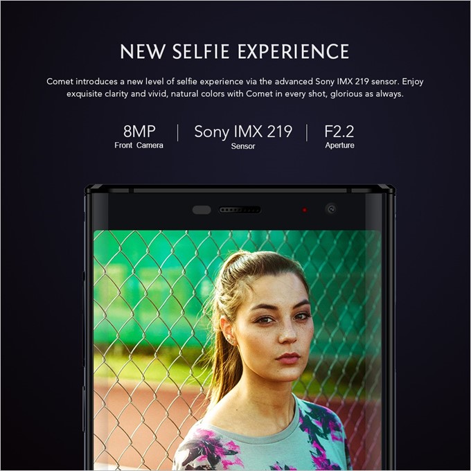 MAZE COMETのインカメラもIMX 219センサーの800万画素カメラを搭載