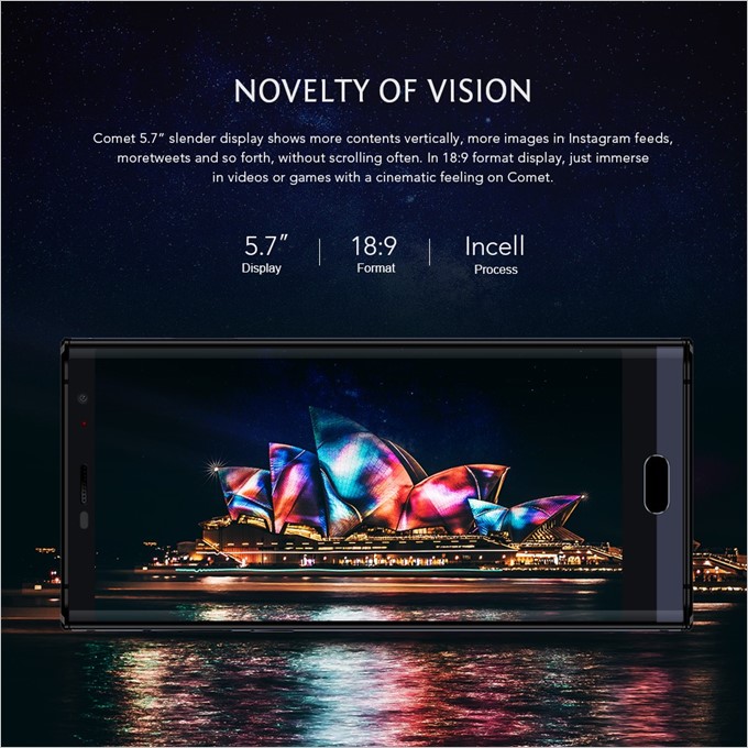 MAZE COMETは18:9のディスプレイを採用