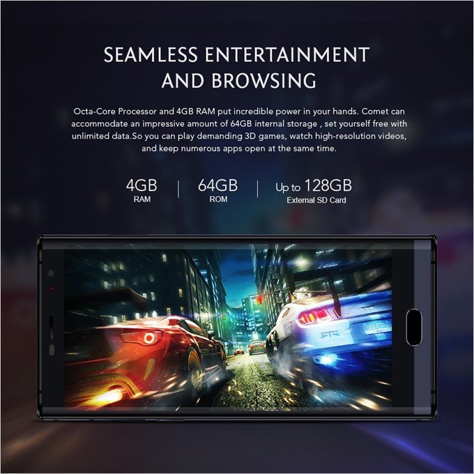 MAZE COMETは価格の割に大容量な64GBの保存容量を搭載しており、MicroSDで簡単に128GBの容量アップも可能です