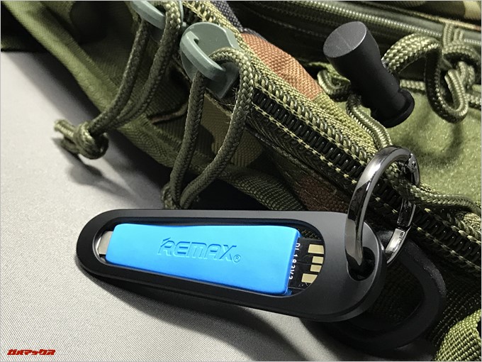 REMAX RINGS CABLEをカバンにも取付けてみました