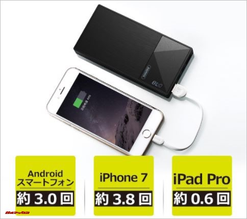 REMAX THOWAYはスマホを3回ほど充電できる大容量なモデルです