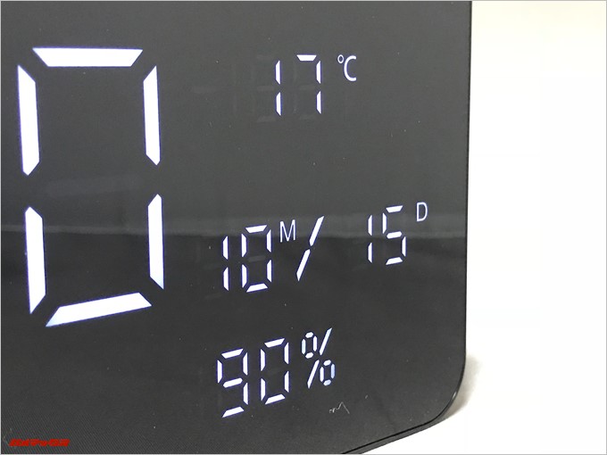 SARDiNE A10は湿度などもチェックできるので風呂場での利用もおすすめです