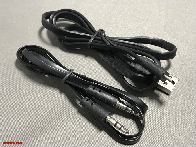 SARDiNE A10にはUSBケーブルとラインインケーブルが付属しています