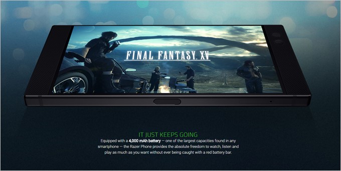Razer Phoneは4000mAhのバッテリーを搭載して更にQC4にも対応する