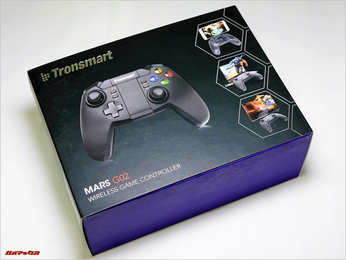 Tronsmart Mars G02の外箱はゲーミングらしいエキサイティングなパッケージで期待が高まります