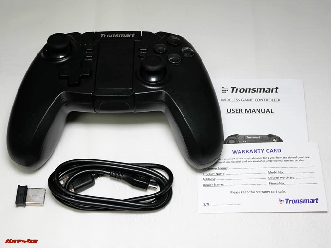 Tronsmart Mars G02はPCなどでも無線接続するためのUSBドングルまで付属していました