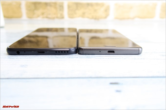 Xiaomi Mi A1の本体は薄いです