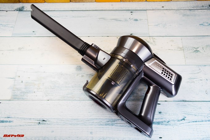 Dibea 2-in-1 Wireless Vacuum Cleaneはノズルパイプを利用しないで直接ノズルを差し込めるのでコンパクトに使えます